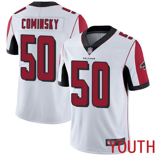 Atlanta Falcons Limited White Youth John Cominsky Road Jersey NFL Football #50 Vapor Untouchable